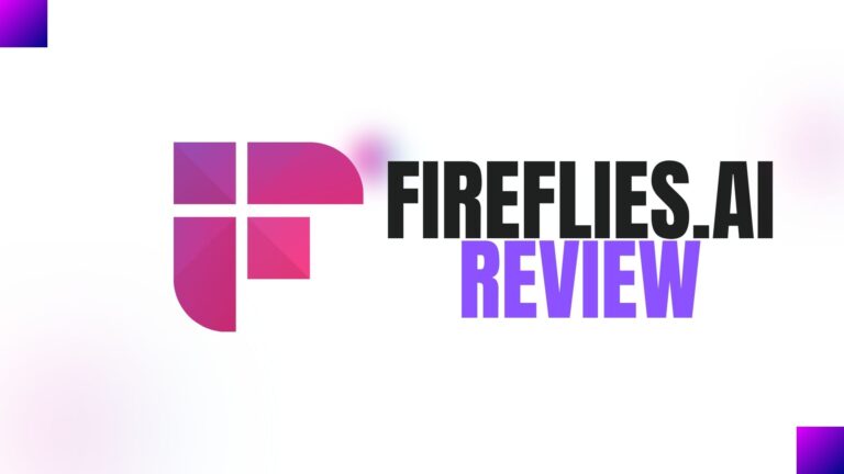Fireflies.ai review showing its logo and text