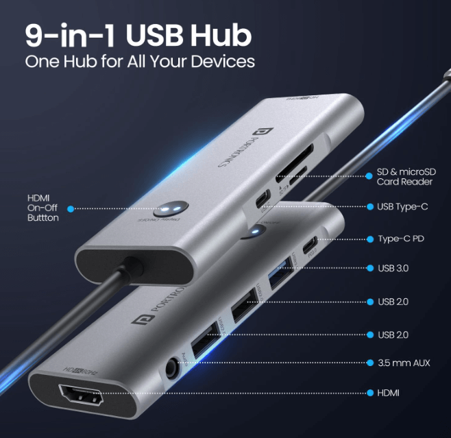 multiport usb hub for gadgets under 2000